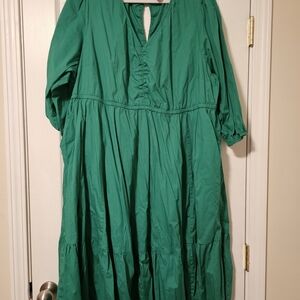 Torrid Green Maxi Dress 4 4X 26